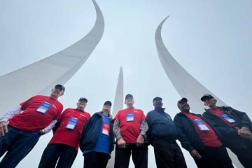 Group of Air Force Veterans at the Air Force Memorial