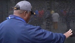 Veteran at the Vietnam Wall