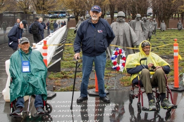 Veterans at Korea Memorial