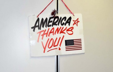 America Thanks You sign