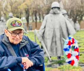Veteran at the Korea Memorial