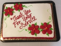 Cake with Thank You For Your Service written on it
